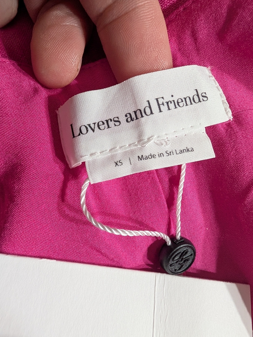 Lovers + Friends Moda Mini Dress Hot Pink Linen Blend Open Back Blouson Sleeve - Picture 8 of 11